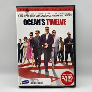 Oceans Twelve Widescreen Edition DVD Movie Starring George Clooney Brad Pitt